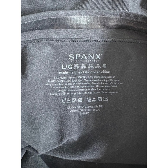 Spanx L/G Black High Waist Shaping Shorts Thigh Slimmer Shapewear - Picture 3 of 3